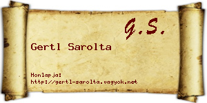 Gertl Sarolta névjegykártya